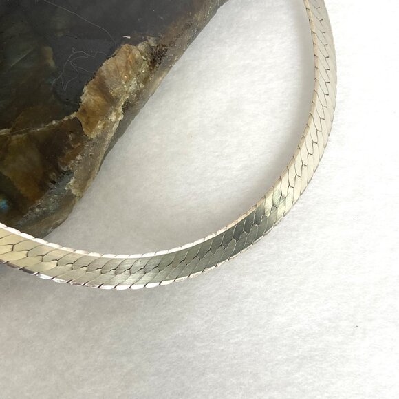 Sterling Silver 925 Italy 6.5MM Wide 16" Italian Herringbone Chain 23g - Picture 5 of 16